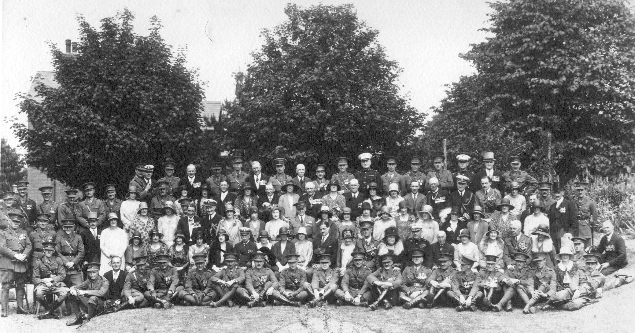 Photograph of John Phillip Sousa with Officers of the Royal Welch Fusiliers